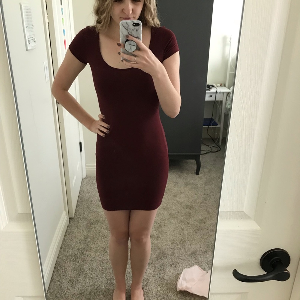 H&M Bodycon Maroon Dress